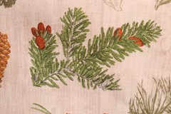 108″L x 44″ W David Textiles Woodland Chart Pine Tree Cone Theme Branches Seeds