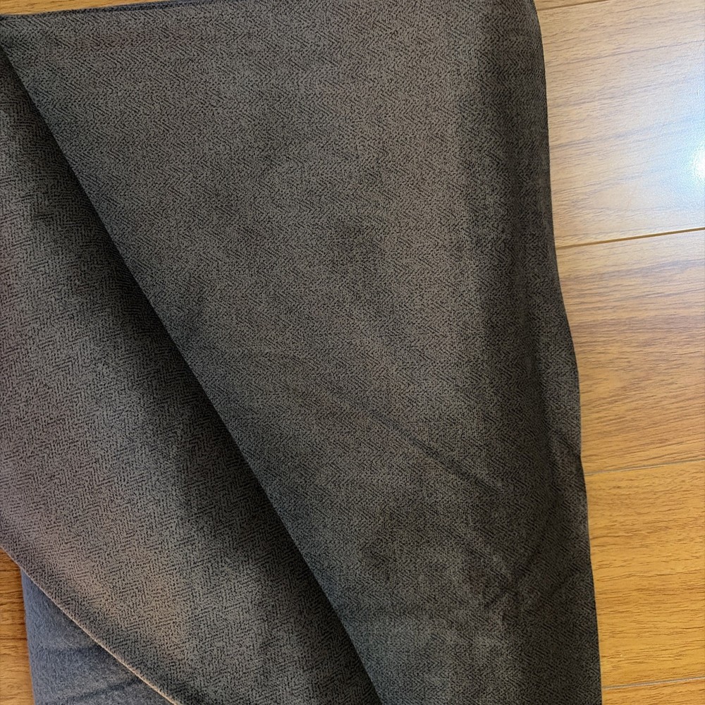 TinaKim Velvet Upholstery Fabric Herringbone Gray Brown 3 Yard Pre Cut Washable