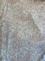 Pink Cherib Toile+Stripes Duvet Cover 84×84 CUTTER Nancy Koltes Fine Linen Italy
