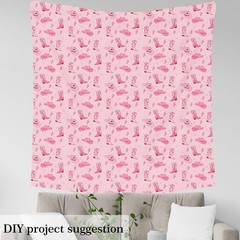 Western Cowgirl Fabric by The Yard,Cowgirl Boots Cap Tribal Texas Star Pink S…