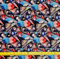 JUJUTSU KAISEN DICE COLLAGE ANIME 1 YARD FABRIC ( 36″ X 58″ ) BRAND NEW