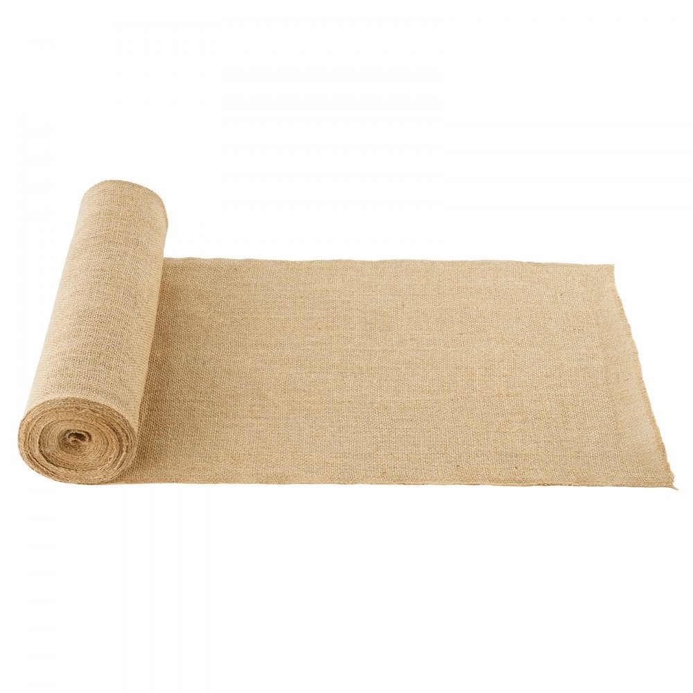 VEVOR Burlap Fabric Roll, 14 in x 30 ft & 50 x 50 High Density Wide Natural Burl