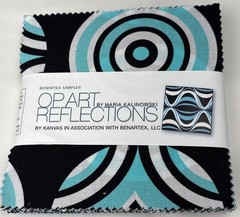 Benartex Op Art Reflections Charm Pack 5″x5″ 42 Pieces Cotton Quilting Fabric