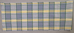 Vintage Waverly VALLEY PLAID LAKE Fabric Blue Yellow Cottagecore Preppy Classic