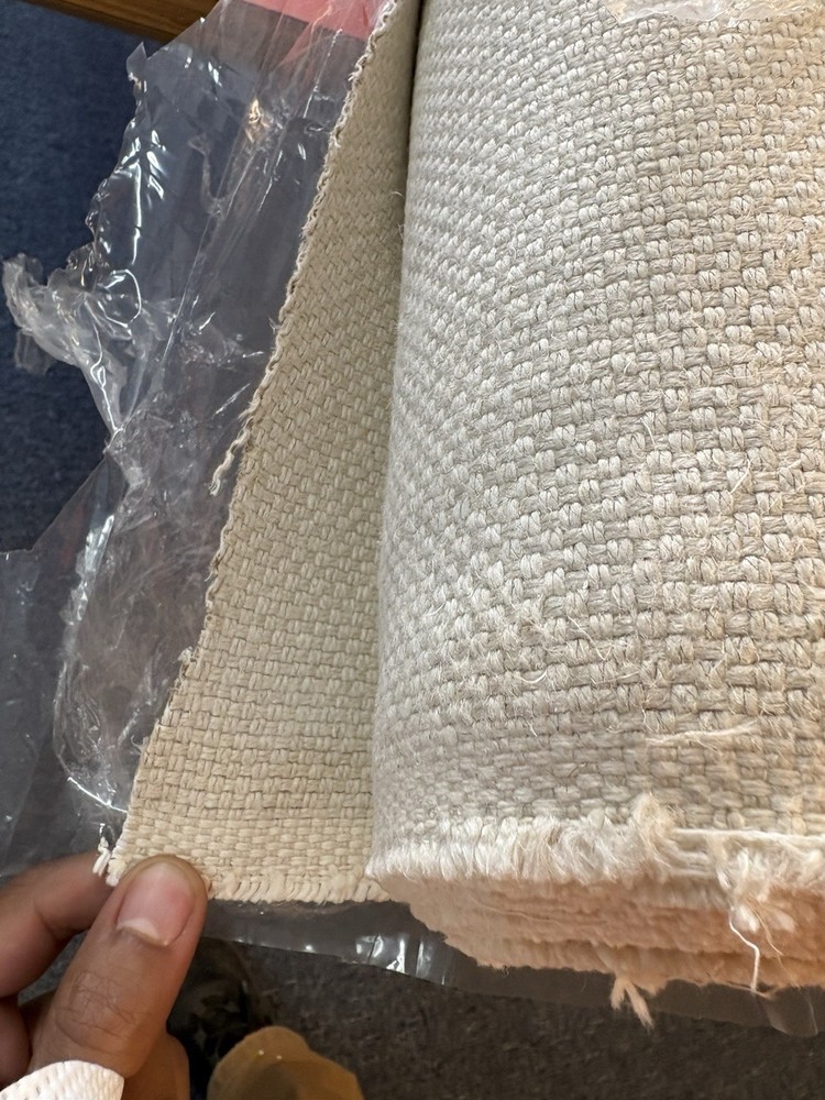 Libeco Belgian Linen Fabric Rolls Dark Grey & Natural Textured 55.12″ Wide