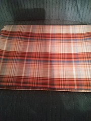 PLAID COTTON FABRIC LOT – YELLOW, BROWN, LAVENDER, RED, BLUE, WHITE & RUST