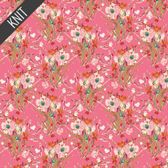 Rosette Square Knit in Blooming | Art Gallery Knit | Art Gallery