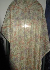 BUTTERFLY FLORAL CHIFFON FABRIC REMNANT, 120cm x 1.66m , SHEER FABRIC, AUSTRALIA