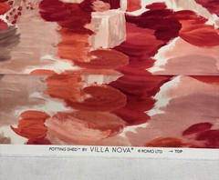 VILLA NOVA POTTING SHED SUNSET PINK GEOMETRIC EXCLUSIVE FABRIC 1.25 YARDS 54″W