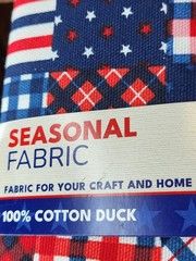 Lot of 4 Seasonal Fabric 100% Cotton Duck Precut 1 Yard 36″ x 44″ in Americana