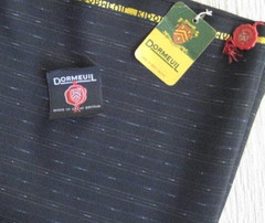 Dormeuil Kidor Wool Kid Mohair Fabric Navy Stripe 2.8m/ 3.1yd 740g England Suit