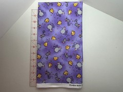 Lorilynn Simms for Robert Kaufman Fabric, Purple w/Mice & Cheese Blocks, 1/2yd