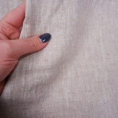 HEAVY Pure 100% LINEN – oatmeal – Natural Washed Fabric 240gsm European flax