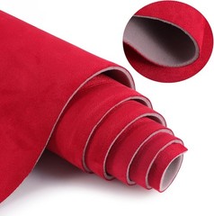 Red Suede Headliner Fabric with Foam Backing Material 36″ x 60″ Automotive Roof