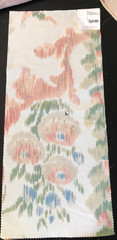 QUADRILLE Mandarin Moire in Salmon, Green 12 1/4 x 28″ Cotton Blend Fabric