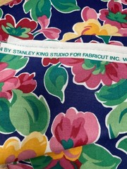 Stanley King Studio Fabric Floral Cotton Teflon Finish Vibrant BTY