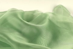 Green Crystal Organza Fabric by the Yard, Sheer Organza for Dresses and Decor