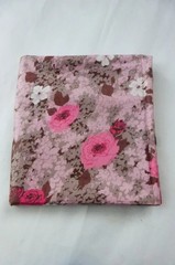 50s Pink Floral Rose Polished Cotton Fabric Remnant 42″Wx72″L 2yds Cottagecore