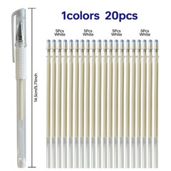 Dinggaogao 4 Heat-Erasable Fabric Pen Barrels with 4 Count (Pack of 1), white