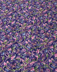 HOFFMAN CALIF. INT. – KASHMIR #B640-PURPLE FLORAL – 1 1/8 YARD