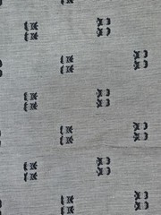 Blue pin stripe with embroidered embossed design thick fabric 4.16 yards x 45