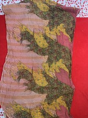 South Asian Raw Thin Woven Multicolor Paisley Striped Clothing Fabric 139×40”