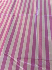 Thai Handmade Silk Fabric, Pink Striped, New Without Tags, 40”W x 3.75 Yards