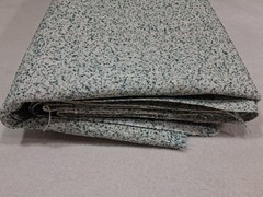 New Woven Tweed Bouclé Upholstery Fabric Teal Cream Vinyl Back 57″ x 63″