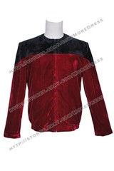 Picard Costume for Star Trek Black Red Velvet Jacket Cosplay Coat Only
