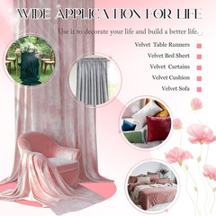1 Yard Stretch Velvet Fabric, Pink, 60 Inch Wide | Stretchy Velvet Cloth, 90% Po