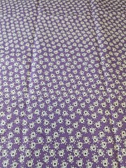 Jo-Ann Cotton Fabric Purple White Floral Print 35×43 Inches
