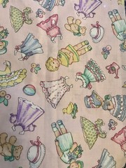 VTG `98 Daisy Kingdom PATTY’s Paper Dolls Allover PINK #2752 REMNANTS