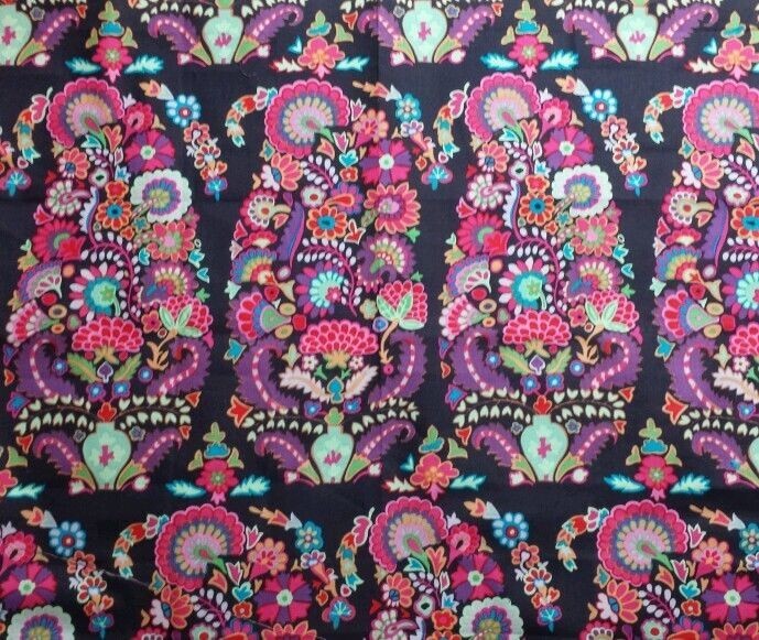 KAFFE FASSETT PAISLEY BLACK 17″ X wof GP27 original issue