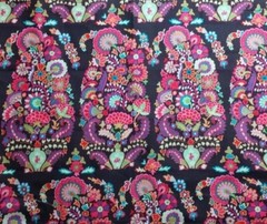 KAFFE FASSETT PAISLEY BLACK 17″ X wof GP27 original issue