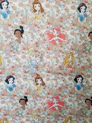 Floral Princess Disney Fabric Ariel Belle Cinderella Snow White Tiana 30″ x 42″