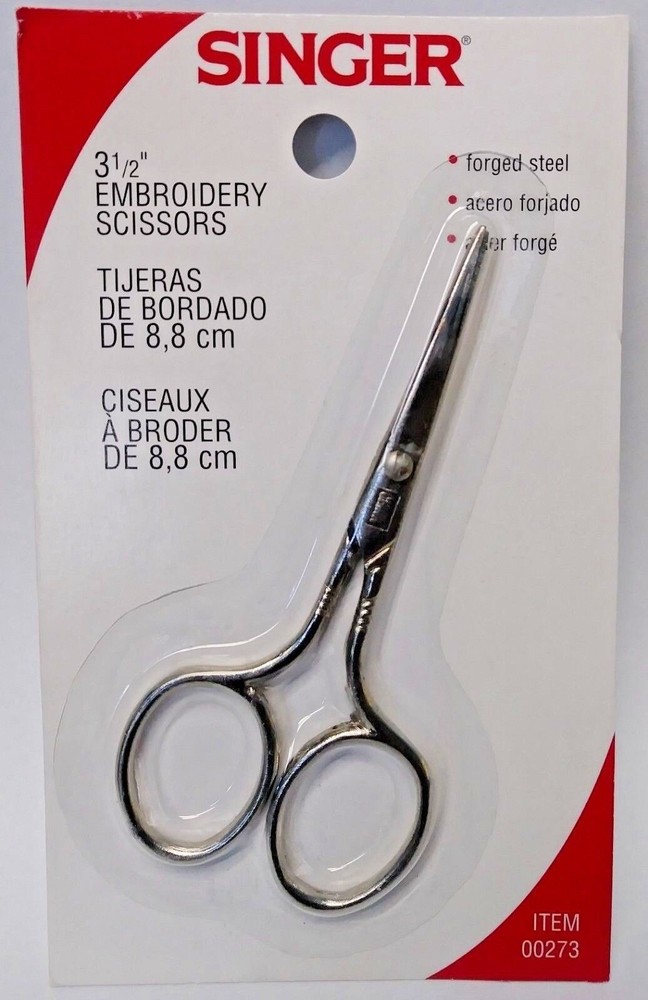 Singer 00273 3-1/2″ Forged Steel Embroidery Craft Scissors