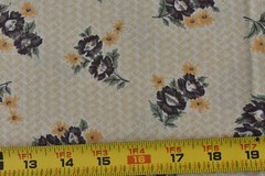 By 1/2 Yd, Floral on Tan Quilt Cotton, Country Threads/Country Essentials, M4962