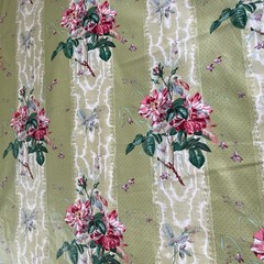 COLEFAX & FOWLER 30 Yds “ Gallica” Green Floral Chintz Rare Stunning