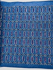 Royal Blue Fancy Gem Jewel Design Fabric – Geometric Sequins by Yard
