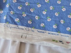Vintage Blue White Daisy Home Decor Fabric 1+ Yd
