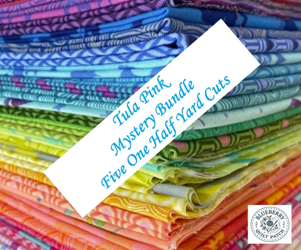 TULA PINK MYSTERY BUNDLE – FIVE 1/2 yards of Tula Pink Out of Print Collectibles