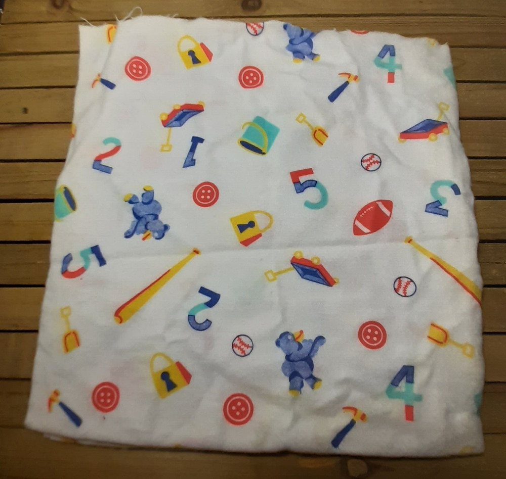 Cotton Flannel Sewing Fabric Juvenile Outdoor Sports Crafting Material 20″ x 44″
