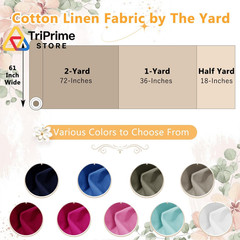 NSGZ Linen Fabric by The Yard, 61 Inch Wide Natural Blend 1