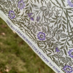 New William Morris 1896 Sweet Briar Fabric 5.5 yds Rose Hubble Cotton Lavender