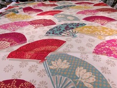 Fabricut “Exotic Fans” in Mulberry by Isabelle de Borchgrave 100% Cotton Print