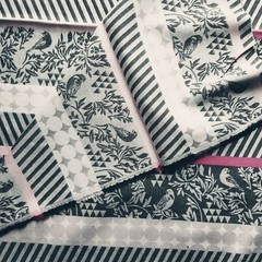 UNIQUE Cotton Jacquard from Echino of Japan – Birds, Geometric, Beautiful!