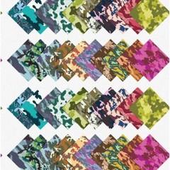 40-Piece Multicolor Camouflage Cotton Quilt Strips