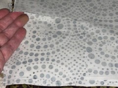 1 Yd Batavian Batiks Cotton Quilt Store Fabric Gray and White Spiral Dots