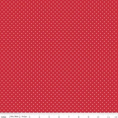 Fat Quarter Riley Blake Basics Swiss Dot (Printed) Red Quilt Cotton