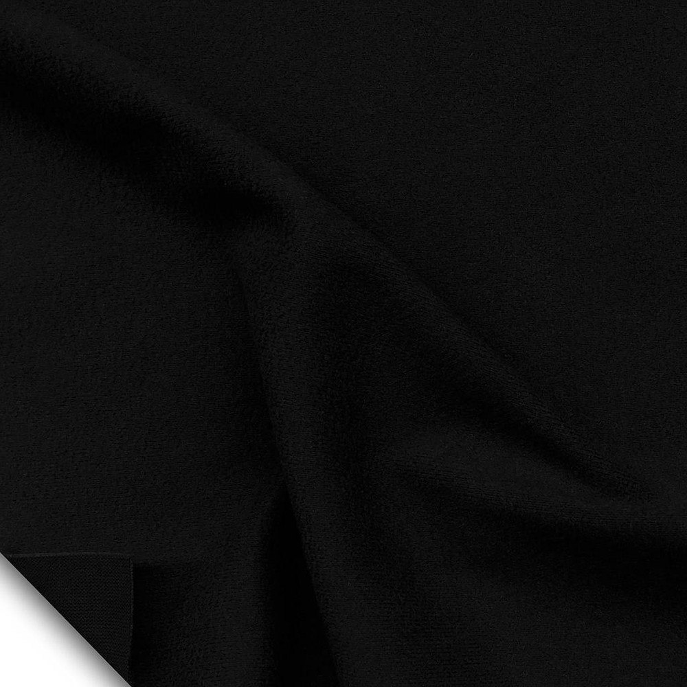 Rose Brand Black Encore Synthetic Velour 22 oz. Opaque Fabric by the yard